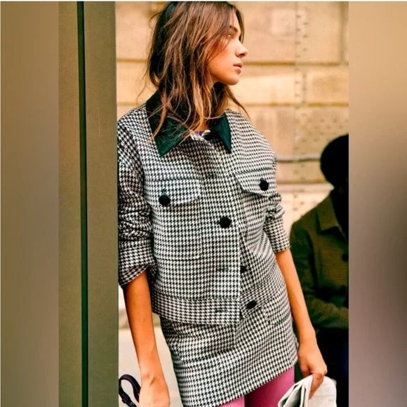 Sezane | Jackets & Coats | Nwot Sezane Erwann Houndstooth